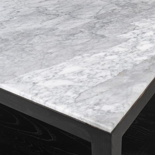 Sloane Marble Coffee Table with 120x80 cm White Marble Top