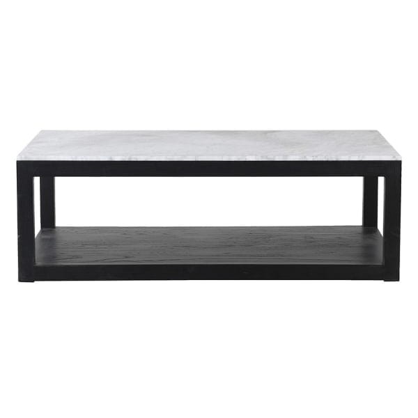 Sloane Marble Coffee Table with 120x80 cm White Marble Top