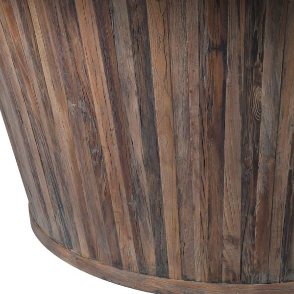 Telcon Brown table with sculptural column base