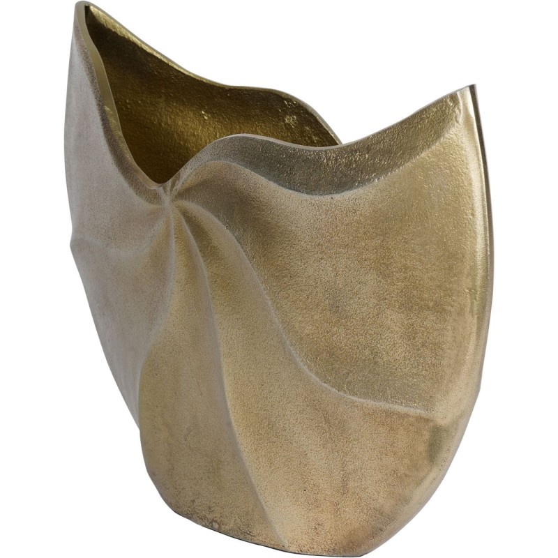 Gold Aluminium vase for a sideboard or console table