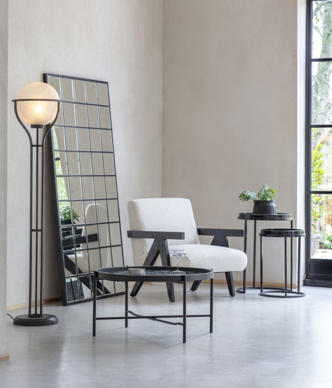 Lustro Window Black 180x100 cm rama czarne żelazo pion i poziom