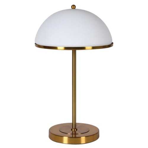 Gold Glass Dome Table Lamp 54 cm milk glass shade