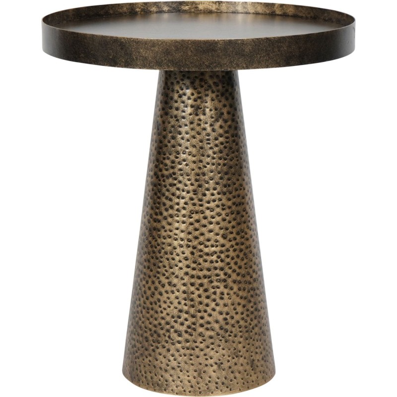Belgrave Iron Round Side Table in Antique Gold Finish 51cm