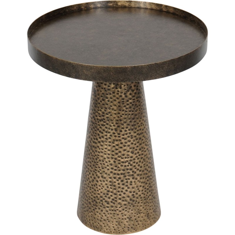 Belgrave Iron Round Side Table in Antique Gold Finish 51cm