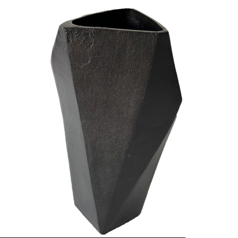 Black Cast Aluminium Vase 45 cm modern home decor contemporary vase