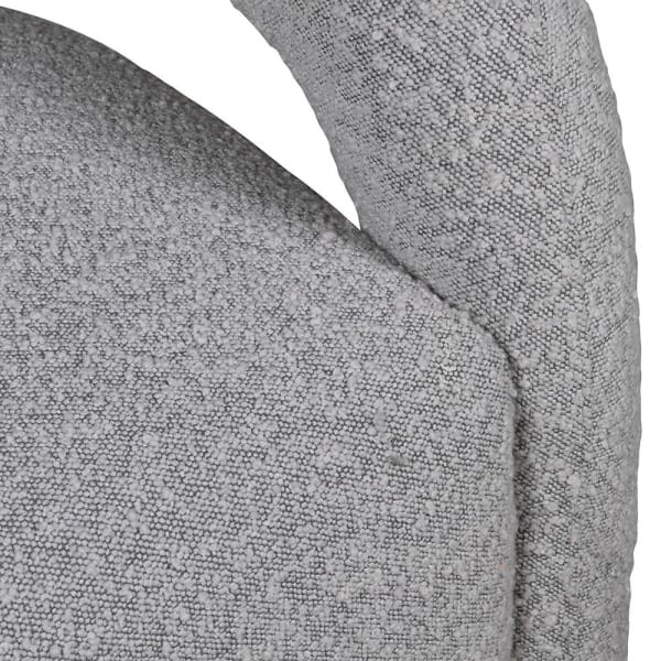 Camden Grey Bouclé Accent Chair with Distinctive Backrest