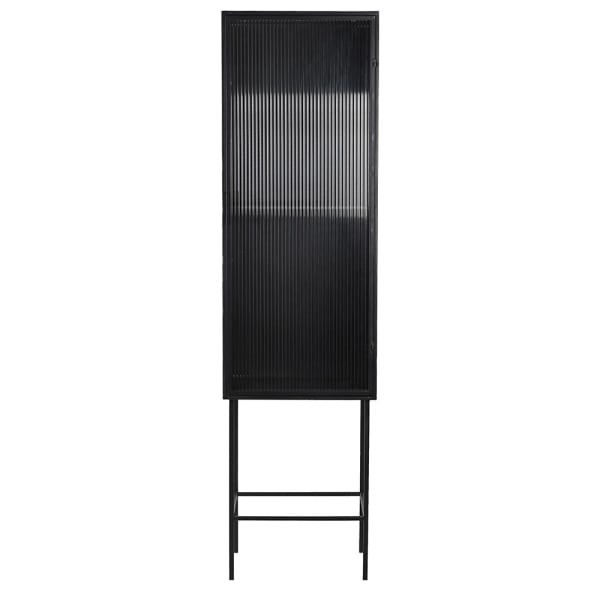 Contemporary Iron Black Display Cabinet - 185 cm