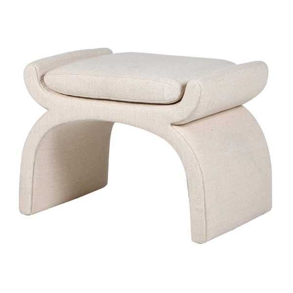 Luxury Boucle Stool 63x48cm cream arch stool
