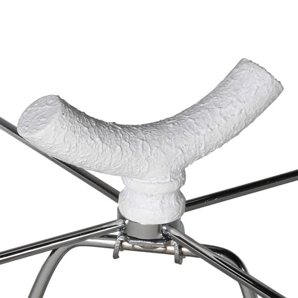 Elegant Arch White Table Lamp - 56 cm, White Linen Shade, Ceramic Base