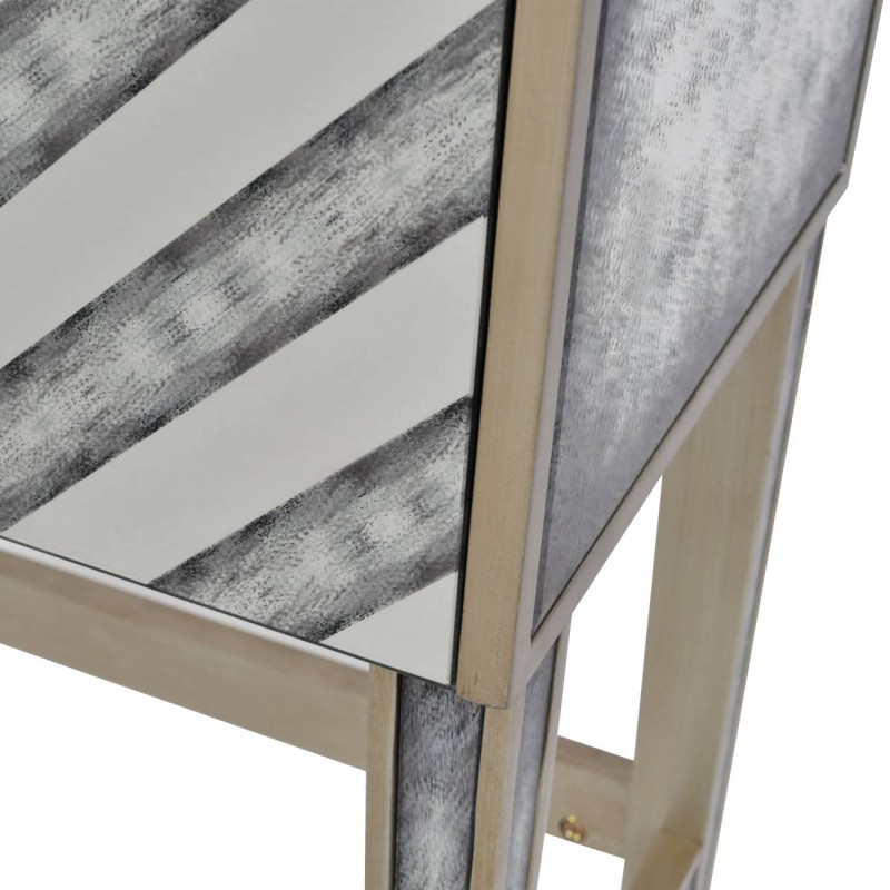 Muse Mirrored Bar Cabinet 165 cm antique mirror champagne gold finish