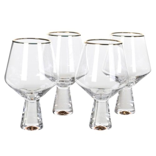 Camden Wine Glasses with Gold Detailing – Set of Eight