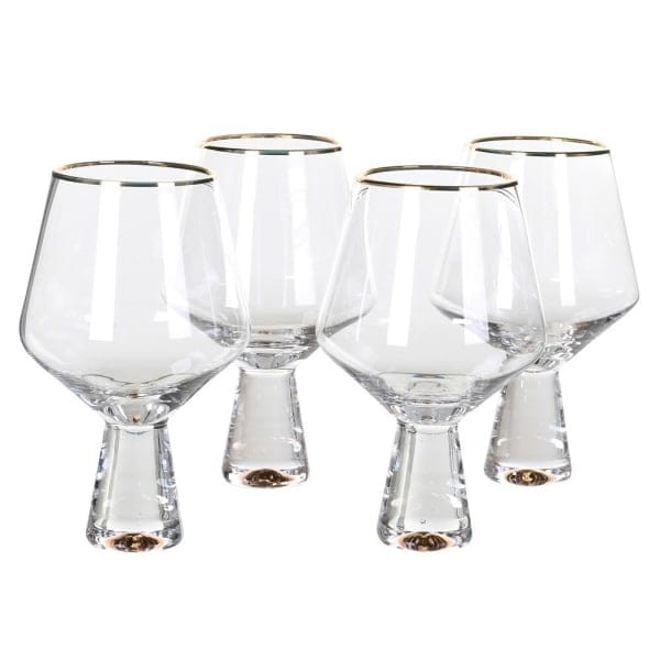 Camden Wine Glasses with Gold Detailing – Set of Eight