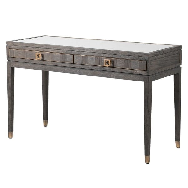 Camile Oak Dressing Table / Desk 130x79,5 cm drawers oak and iron