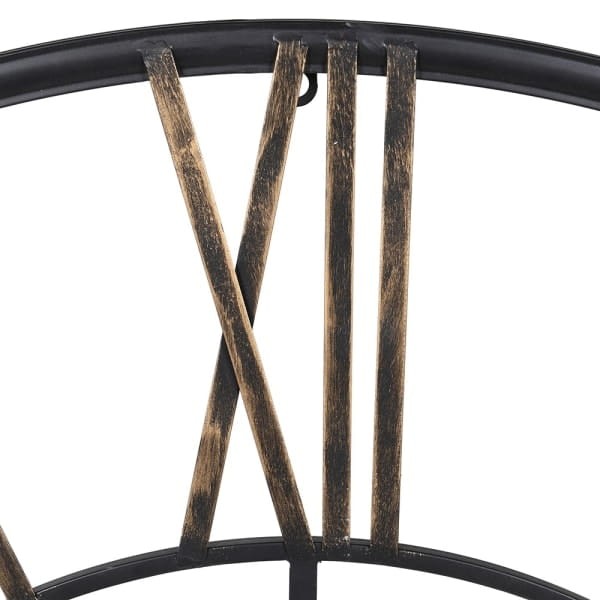 Bourne Gold Iron 97cm Round Skeleton Wall Clock