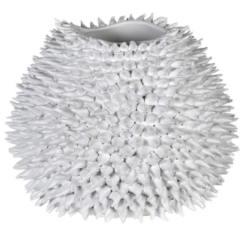 Camden White Ceramic Décor Vase 25x20 cm
