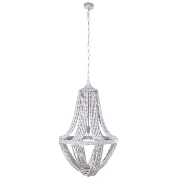 White Beads Chandelier 105x72 cm