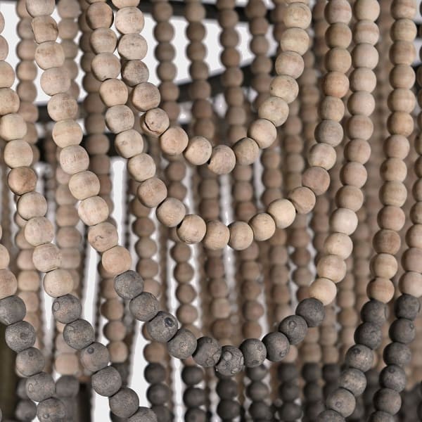Beads Gradient wooden bead chandelier 100 cm