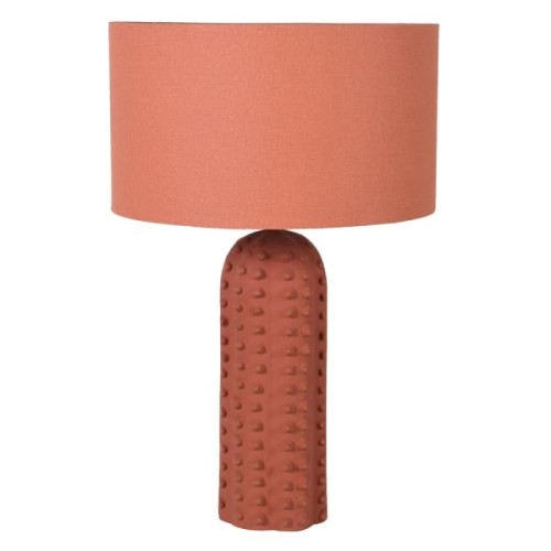 Orange Ceramic Table Lamp 55 cm with Decorative Base