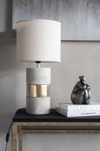 Manresa Gold Table Lamp 62,5 cm concrete gold band