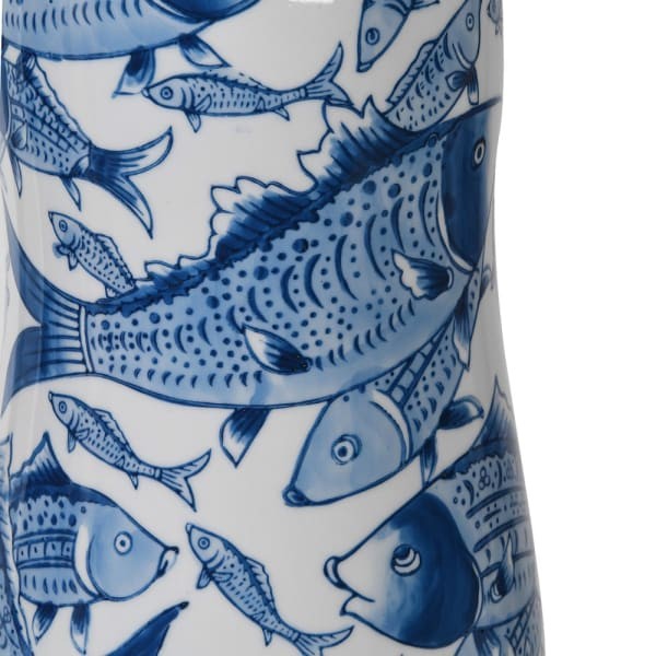 Tall Fish ceramic jar 44 cm high