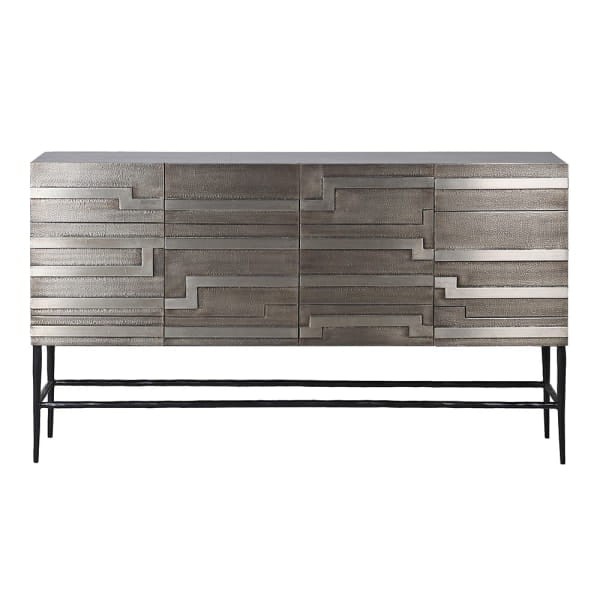 Sloane Silver aluminium sideboard for a living room