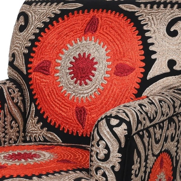 Colours Chair: 88 cm, Cotton, Mango & Sheesham Wood, Multicoloured