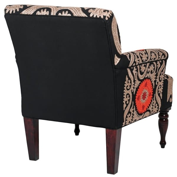 Colours Chair: 88 cm, Cotton, Mango & Sheesham Wood, Multicoloured