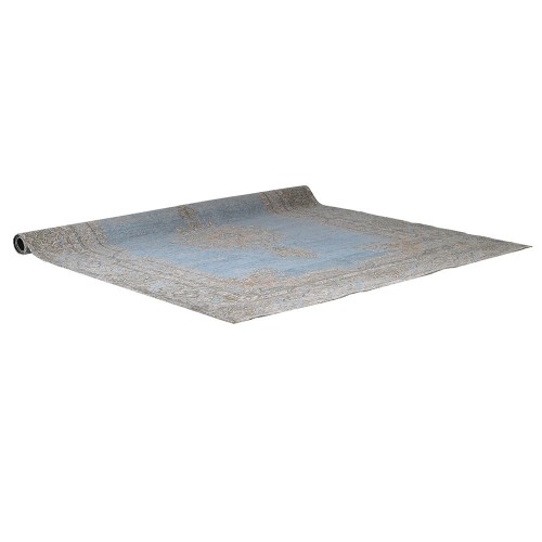 India Blue Large Rug 244 x 308cm – Grey & Blue Woven Area Rug