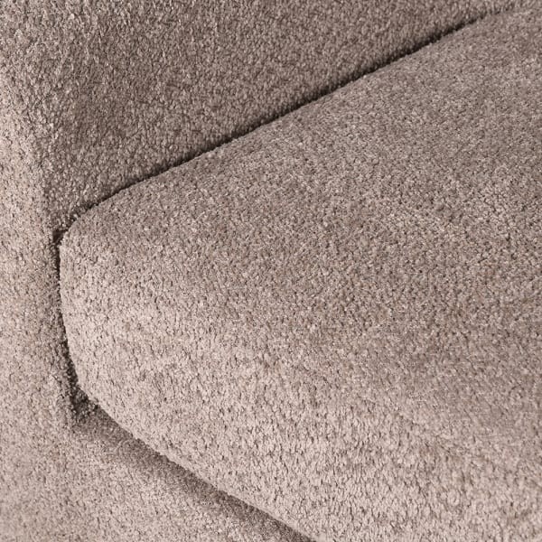 Contemporary bouclé armchair with a three-leg design