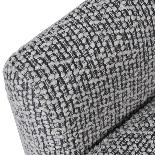 Contemporary Hill Chair: 75 cm Grey Three-Legged Fully Upholstered Chair