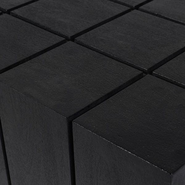 Mango Black Coffee Table: 123.5x71 cm, Black Wooden Living Room Table