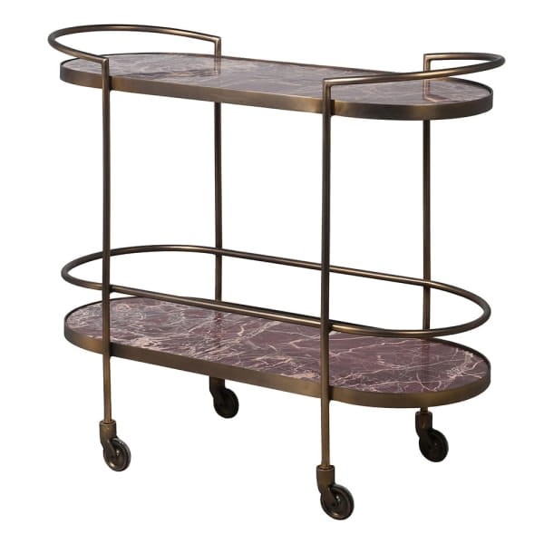 Marble Bar Cart - 85x74 cm: An Elegant Solution for Serving Drinks