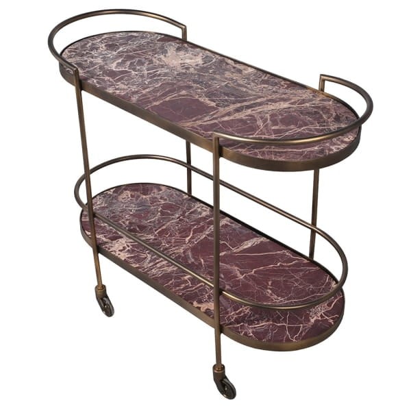 Marble Bar Cart - 85x74 cm: An Elegant Solution for Serving Drinks