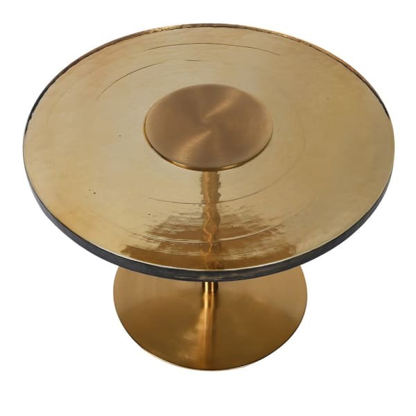 Amber Coffee Table with a textured glass top