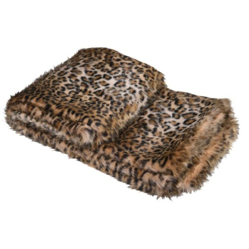Leopard Faux Fur Throw 160x140 cm animal print