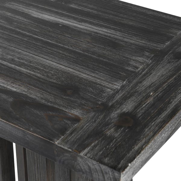 Bourne black fir wood coffee table 140 x 80cm