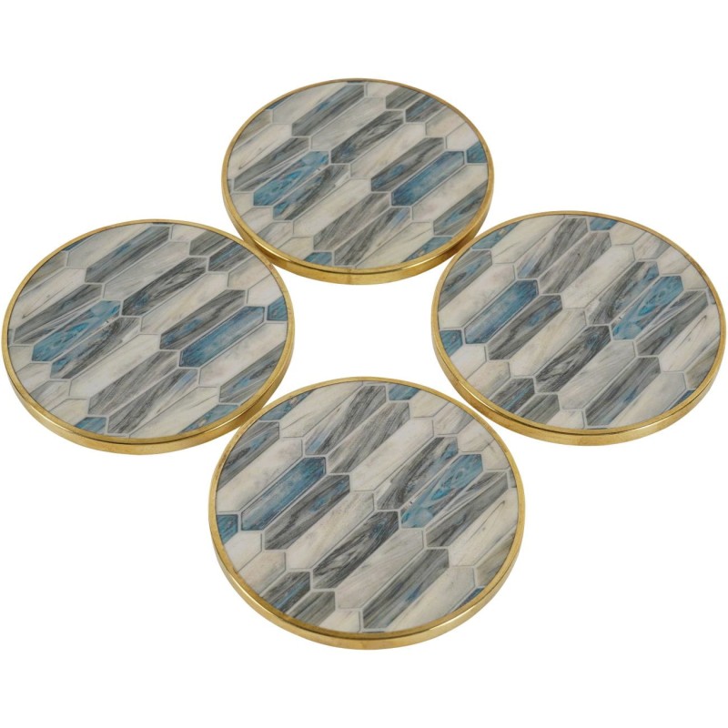 Decorative coasters for a luxury dining table