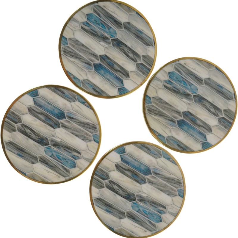 Decorative coasters for a luxury dining table