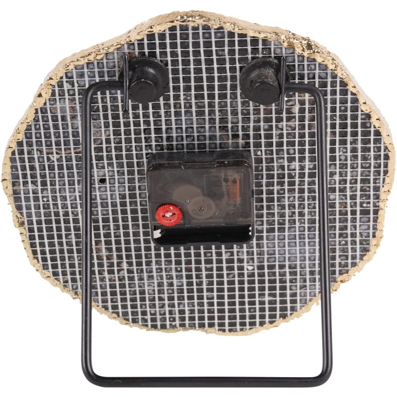 Agate Dark 20 cm Mantel Clock: Natural Agate with Golden Accents in Blue