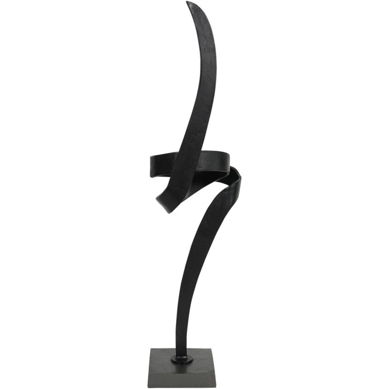 Contemporary Aluminum Floor Sculpture - Eccleston 128 cm in Black