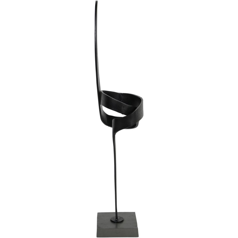 Contemporary Aluminum Floor Sculpture - Eccleston 128 cm in Black