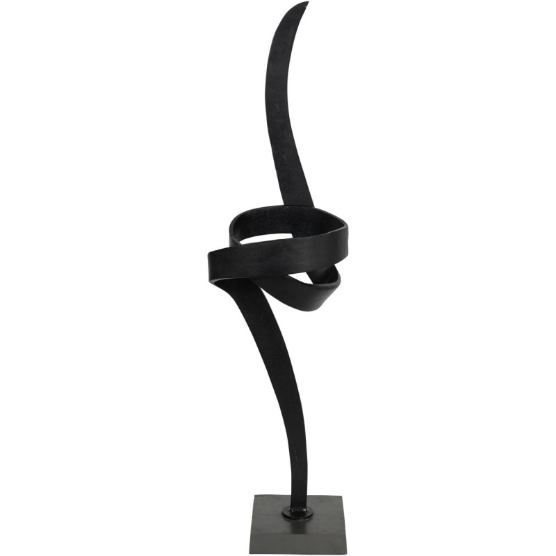 Contemporary Aluminum Floor Sculpture - Eccleston 128 cm in Black