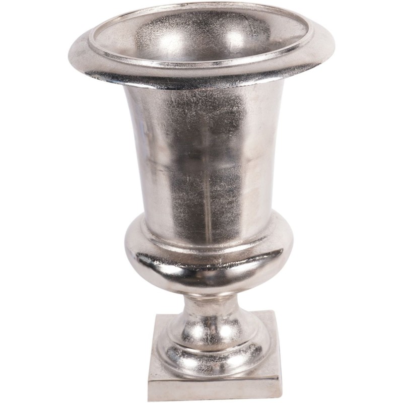 Silver Aluminium Vase 48 cm - Urn-Shaped Aluminum Vase
