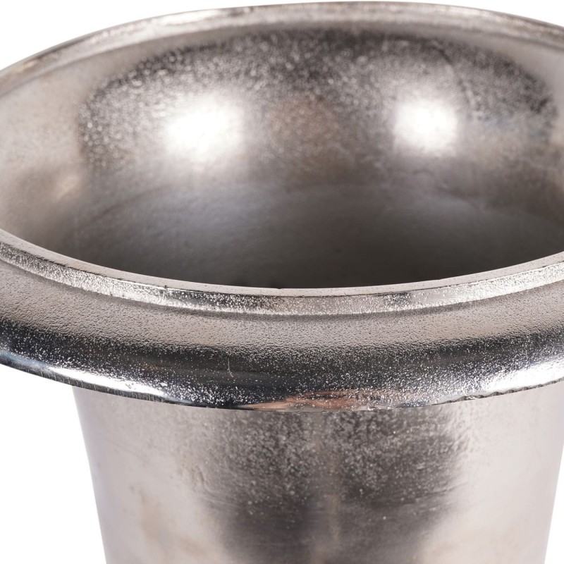 Silver Aluminium Vase 48 cm - Urn-Shaped Aluminum Vase