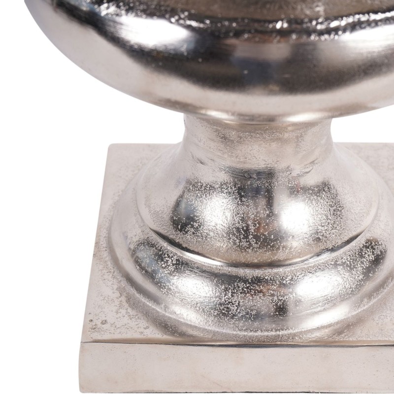Silver Aluminium Vase 48 cm - Urn-Shaped Aluminum Vase