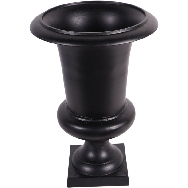 Black Aluminium Vase 48 cm - An Urn-Shaped Black Aluminium Vase