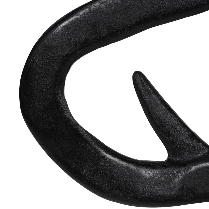 Textured black aluminium Waves sculpture close-up
