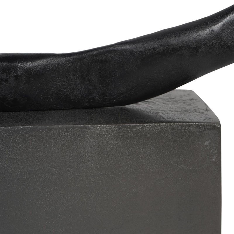 Black aluminium sculpture for a hallway or reception area