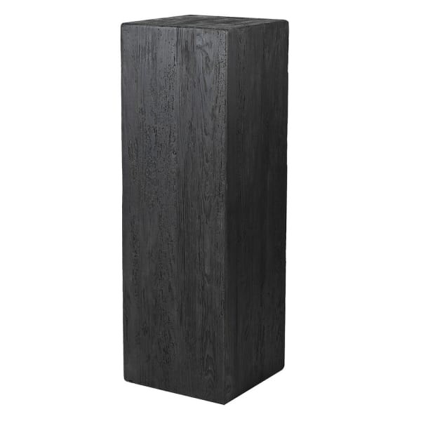 Black wooden pedestal for plants and vases