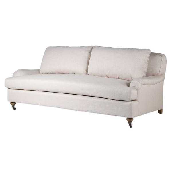 Light Linen Love Sofa - 210cm, 3-Seater with Wheels